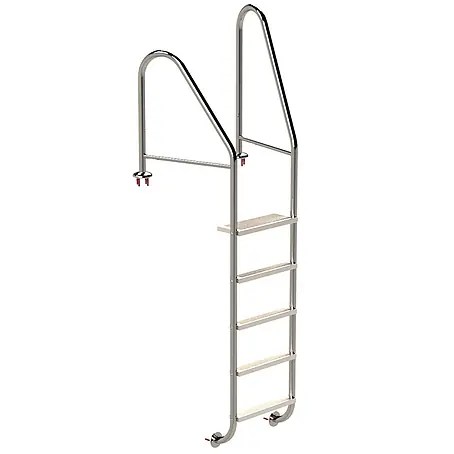 Ideal Eichenwald  Anlegeleiter Poolleiter Modell 07 Marina Öffentlich Flanschmontage Beckentiefe 1620mm 5