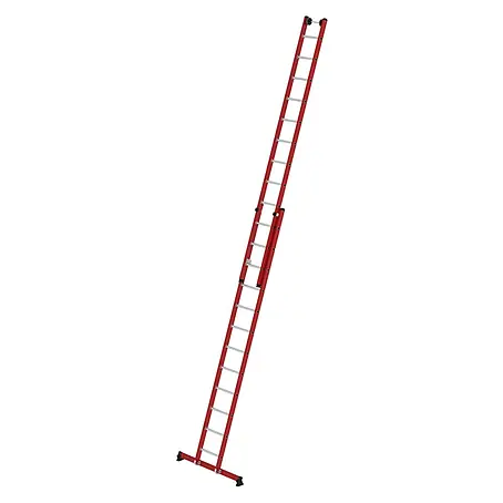 Munk  Anlegeleiter Sprossen-Schiebeleiter 2-teilig GFK/Alu mit nivello®-Traverse 2x12 Sprosse