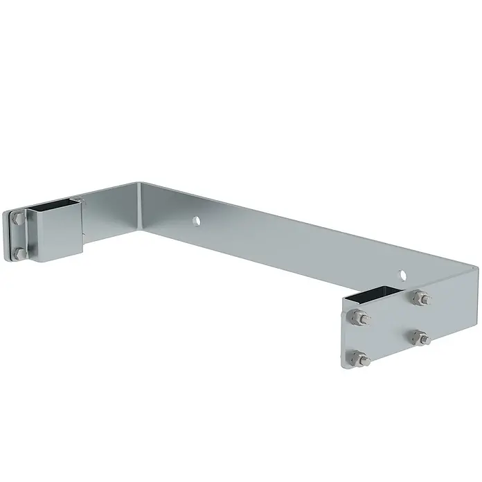 Munk Mehrzweckleiter Wandhalter U-Bügel Stahl verzinkt starr Wandabstand 150mm - Stahl - Verzinkte U-förmige Montagehalterung aus Metall mit Schraubverbindungen und Bohrlöchern.