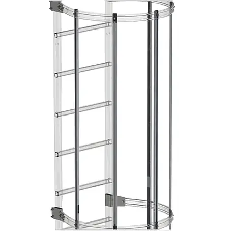 Euroline  Mehrzweckleiter Rückenschutzstrebe 3000mm Aluminium eloxiert