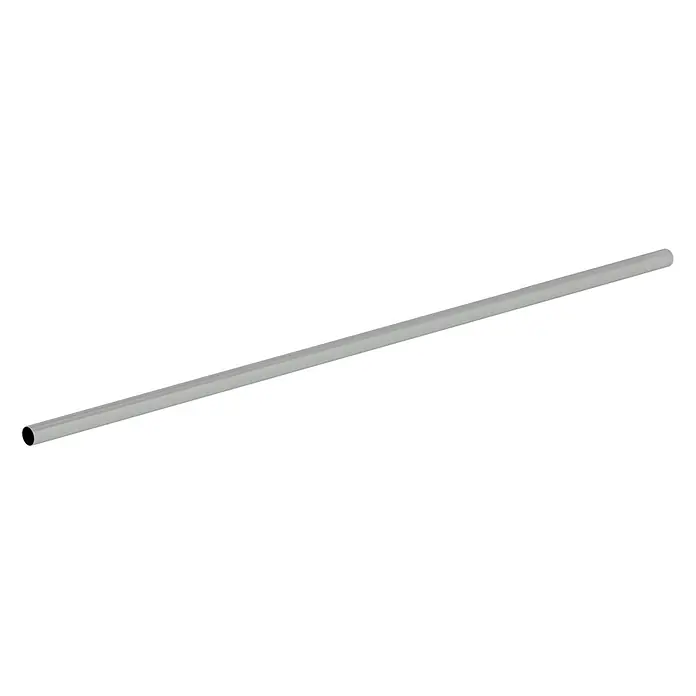 Munk Mehrzweckleiter Schienenanlage aus Stahl verzinkt Ø30mm für Regalleitern 1500mm lang - Stahl - Hellgraues, gerades Rohr mit hohlem Ende.