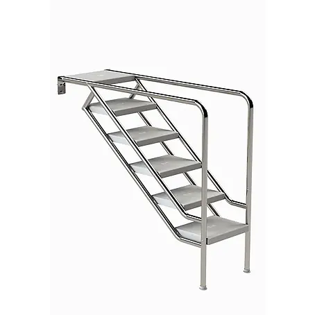 Ideal Eichenwald  Mehrzweckleiter Pooltreppe Modell 08.3 Miami nur Unterteil Beckentiefe 1599mm 6 ABS-Stufen