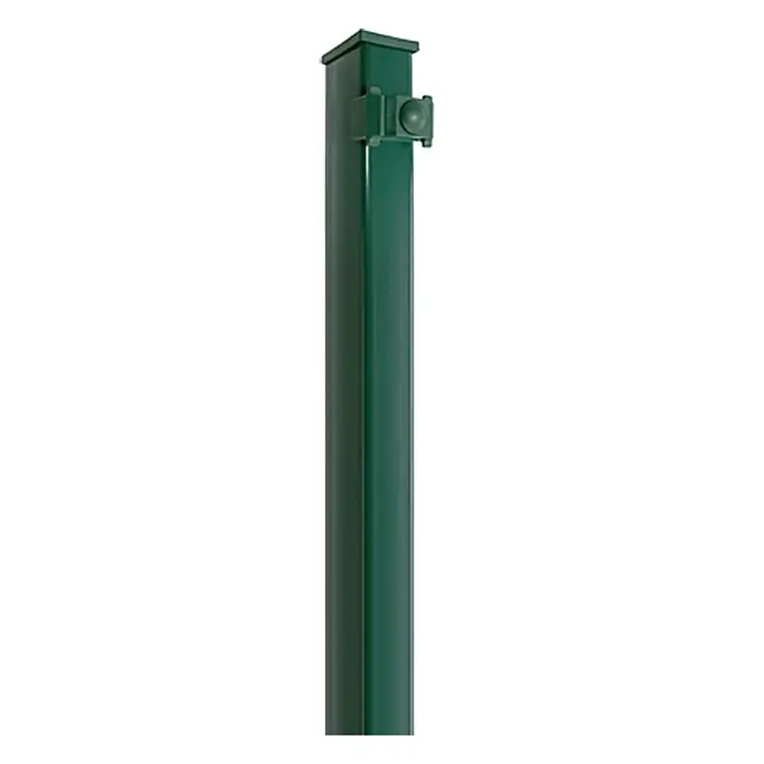 Kraus Zaunpfosten - Höhe: 180 cm, Grün, Metall - Grüner Zaunpfosten aus Vinyl mit Kappe und Halterung. Ideal für langlebige und wartungsarme Zaunlösungen im Garten- und Landschaftsbau.