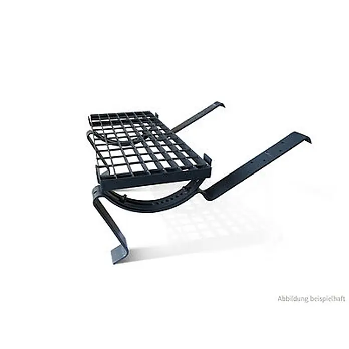 Mauderer Dachleiter Bavaria Sicherheits-Standrost rot -  - Dunkles Metallrost mit Stützarmen, für Feuerschale oder Grill.