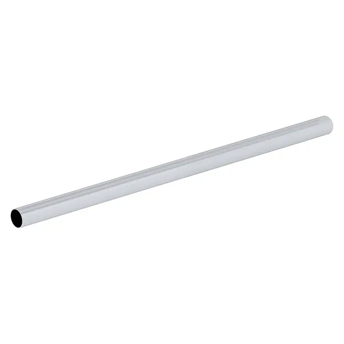 Munk Mehrzweckleiter Schienenanlage aus Aluminium Ø30mm für Regalleitern 1000mm lang - Aluminium - Langes, gerades, silberfarbenes Metallrohr mit sichtbarem Hohlende.