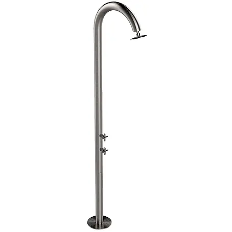 Ideal Eichenwald  Pooldusche Modell 35 Gartendusche Nemo Typ Mischbatterie geschliffen