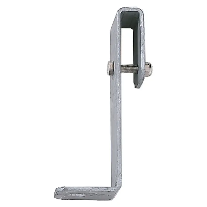 Euroline Mehrzweckleiter Maueranker starr Edelstahl 200mm - Edelstahl - Verzinkte Metall-L-Halterung mit U-Profil oben und verstellbarer Klemmschraube.