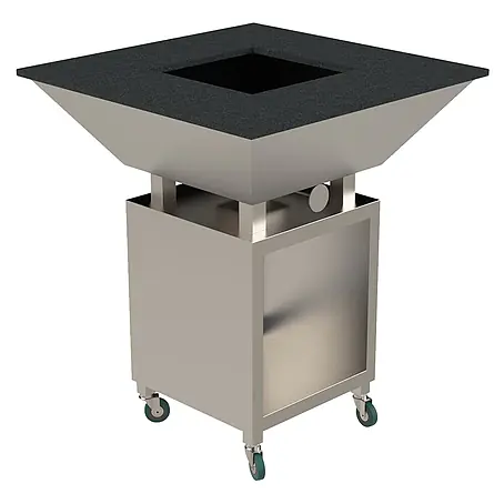 Ideal Eichenwald  Pooldusche Grill mit Granitauflage 900x900mm