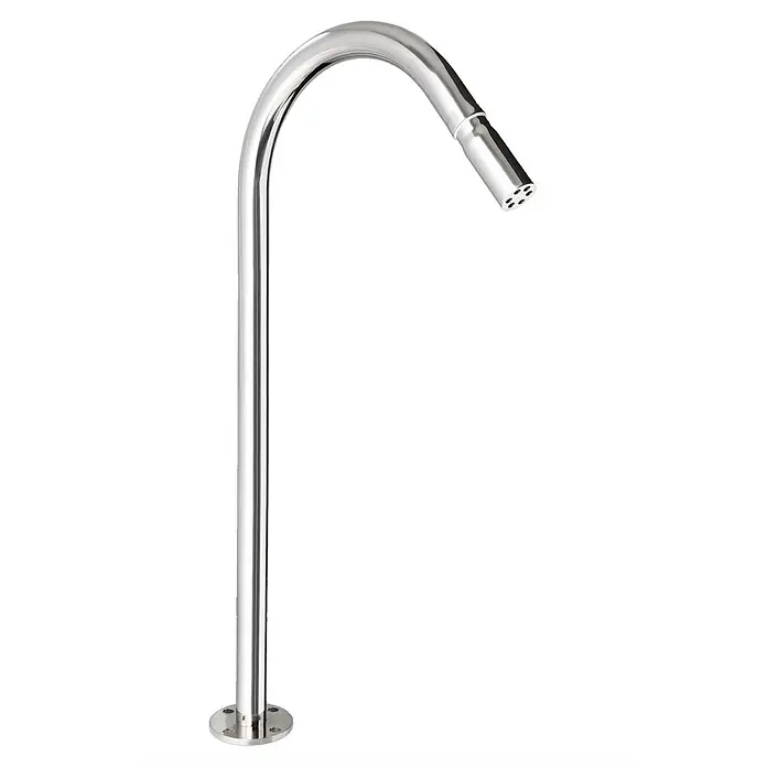 Ideal Eichenwald Pooldusche Modell 52 Wasserattraktion Schwallrohr Typ B Rundstrahl 6-Strahlig - Sonstiges - Freistehende Chrom-Außendusche mit gebogenem Hals und Mehrstrahl-Brausekopf.