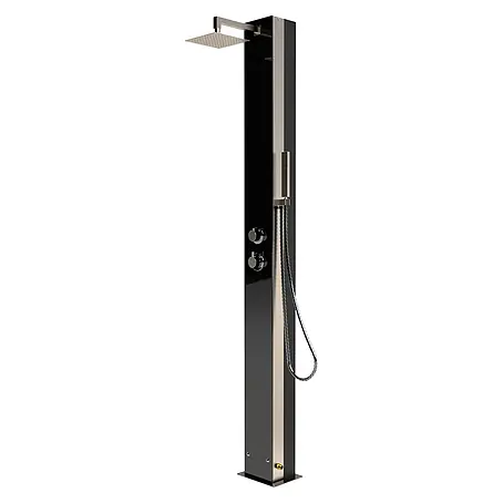 Ideal Eichenwald  Pooldusche Modell 70 Solar Garten Glasdusche Kuba Schwarz