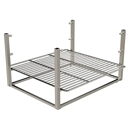 Ideal Eichenwald  Pooldusche Grillrost mit Halterung höhenverstellbar 400x400mm