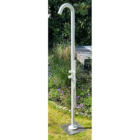 Ideal Eichenwald  Pooldusche Modell 70 Gartendusche Sylt in Weiß