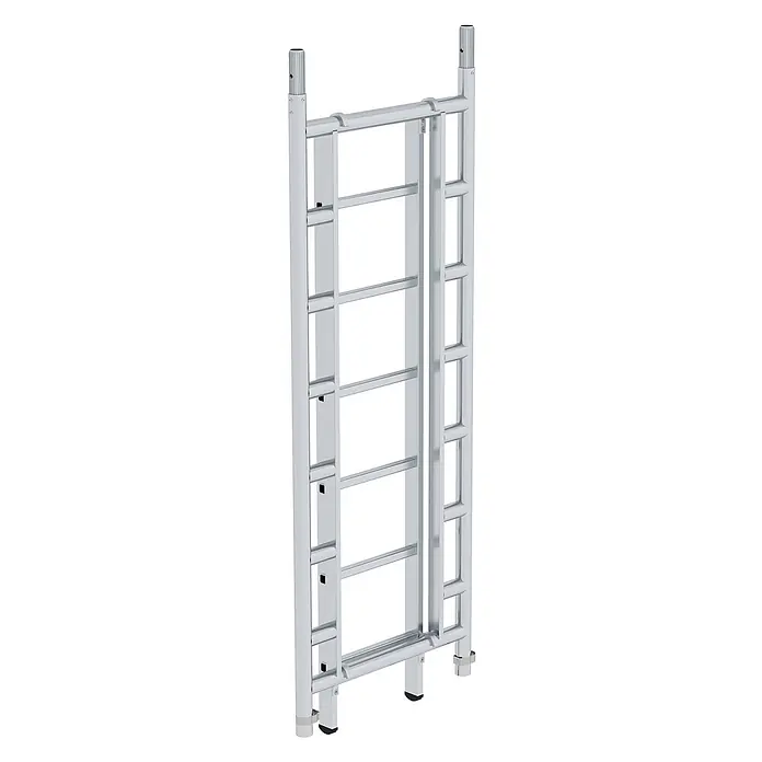 Munk Rollgerüst Treppenkit 2 für FlexxTower -  - Silbernes Aluminium-Leiterteil mit Sprossen und Verbindungsstiften oben und unten.