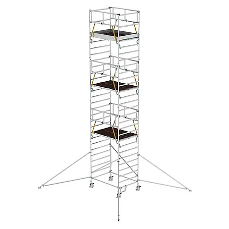 MUNK Rollgerüst SG mit Doppelplattform 1,35x1,80m und Ausleger 9,55m AH
