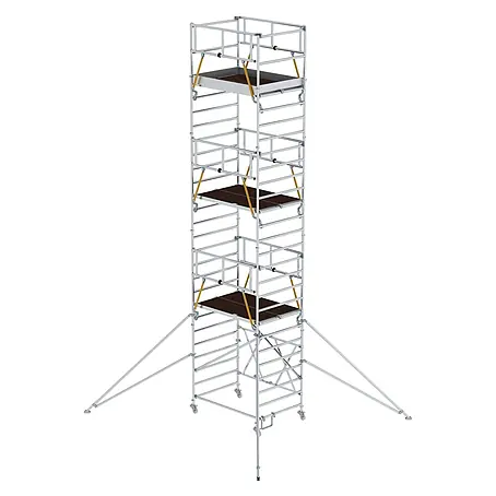 Munk  Rollgerüst Klappgerüst SG 1,35x2,45m mit Ausleger und Sicherheitsgeländer 9,12m AH
