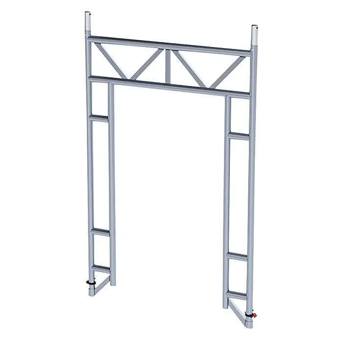 Altrex Rollgerüst Durchlaufrahmen RS TOWER 5 breit 135 RS5 -  - Graues modulares Metall-Torgerüst mit verstärktem Querbalken für Veranstaltungen.