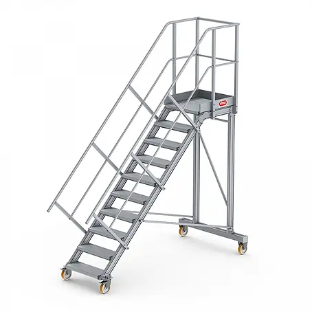 Altrex  Podestleiter Podesttreppe fahrbar 45° 10 Stufen