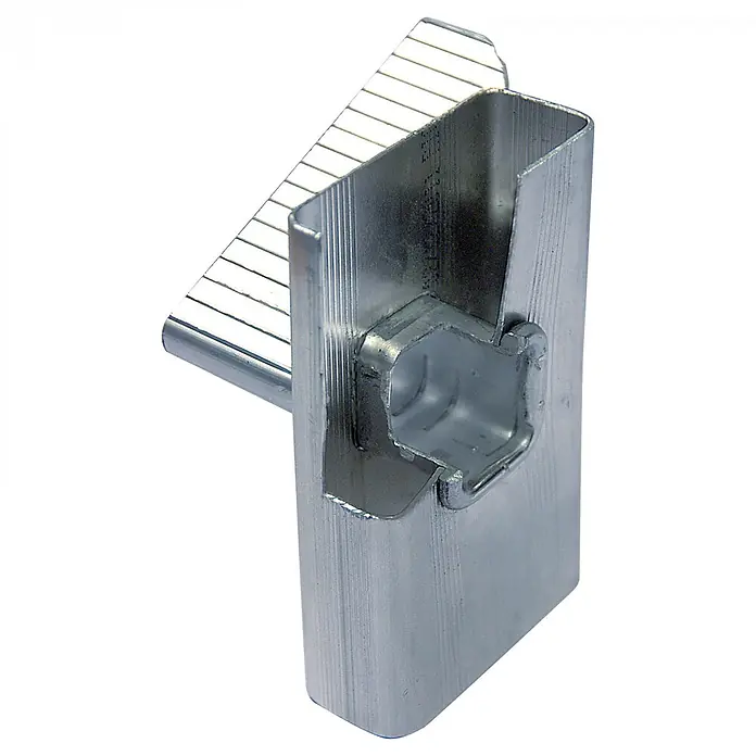 Facal Podestleiter Casta Podesttreppe Aluminium S600 5 Stufen - Anzahl Tritte: 5 Stk., Arbeitshöhe: 3.110 m, Aluminium - Metallische L-Halterung mit integriertem Verbinder zur Profilmontage.
