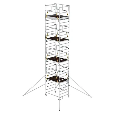 Munk  Rollgerüst Klappgerüst SG 1,35x2,45m mit Ausleger und Sicherheitsgeländer 9,96m AH