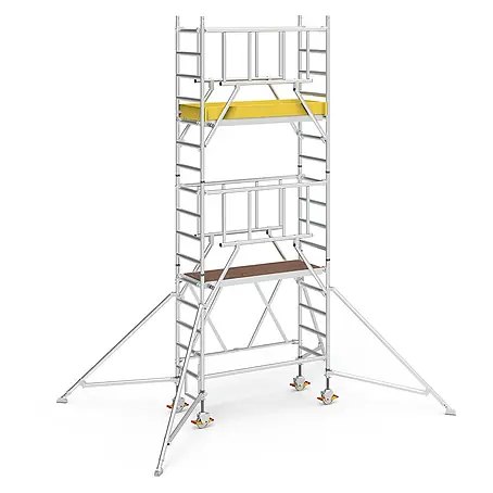 Iller Leiter  Rollgerüst Klappgerüste mit Sicherheitsaufbau 0,75x1,80m | 5,70 m AH