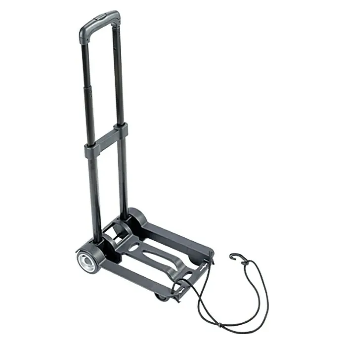 BAUHAUS Transportroller - L x B x H: 320 x 234 x 965 mm, Traglast: 45 kg - Tragbarer Gepäckwagen in Grau, ideal für Reisen. Erleichtert den Transport von Gepäckstücken durch sein geringes Gewicht und seine kompakte Größe.