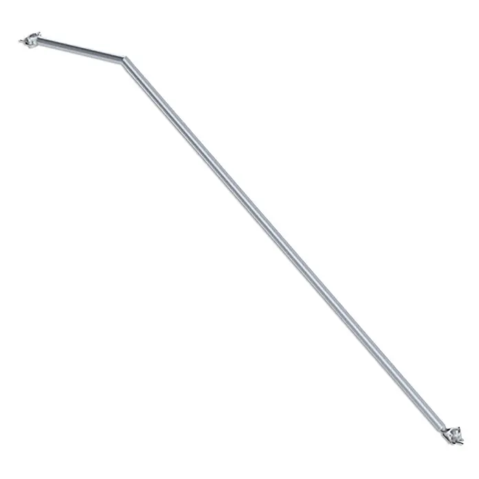 Altrex Rollgerüst Treppengeländer 2,45m für RS TOWER 5 -  - Silberne Metall-Domstrebe mit Biegung und Befestigungsenden.