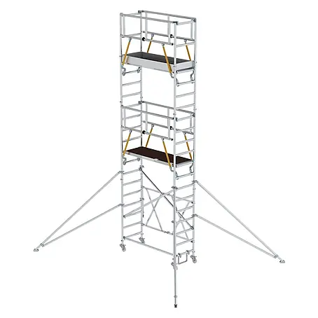 Munk  Rollgerüst Klappgerüst SG 0,75x1,80m mit Ausleger und Sicherheitsgeländer 7,16m AH