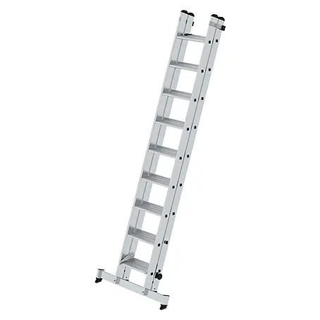 Munk  Schiebeleiter Stufen-Schiebeleiter mit nivello-Traverse 2-teilig 2x9 Stufen