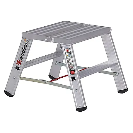 Euroline  Stehleiter Premium 30581 Stufenstehleiter breit 2x2 Stufen