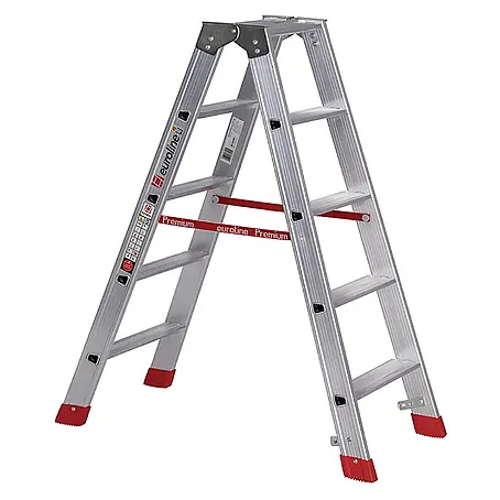 Euroline  Stehleiter Premium 30577 Stufenstehleiter 2x5 Stufen