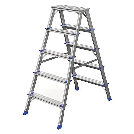 Werner  Stehleiter Stufenstehleiter zweiseitig begehbar 2x5 Stufen