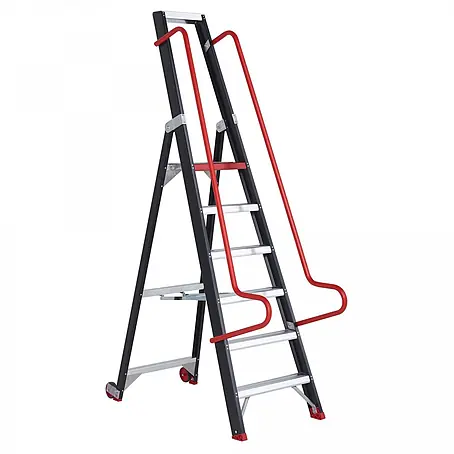 Altrex  Stehleiter Taurus Stufenstehleiter mit Rollen TME 6 Stufen