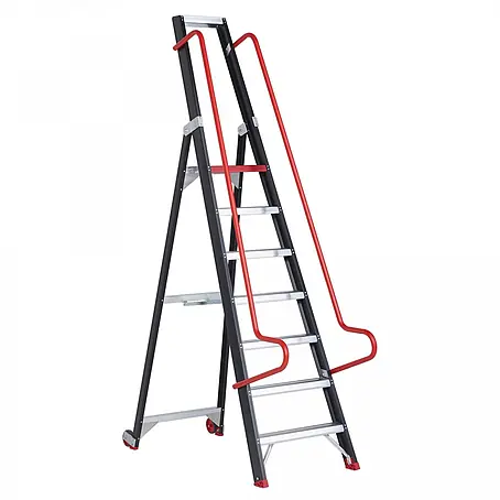 Altrex  Stehleiter Taurus Stufenstehleiter mit Rollen TME 7 Stufen