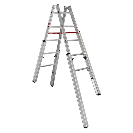 Euroline  Stehleiter Premium 30576 Treppenstehleiter 2x5 Sprossen