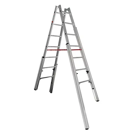 Euroline  Stehleiter Premium 30576 Treppenstehleiter 2x7 Sprossen