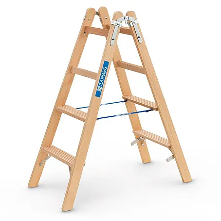 Zarges  Stehleiter Holz Stehleiter Crestastep B, beidseitig begehbar 2x4 Stufen