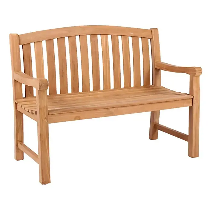 Bene Living Gartenbank Lancaster - Teakholz, Natur - Teak-Gartenbank mit Lattenrost für den Außenbereich.