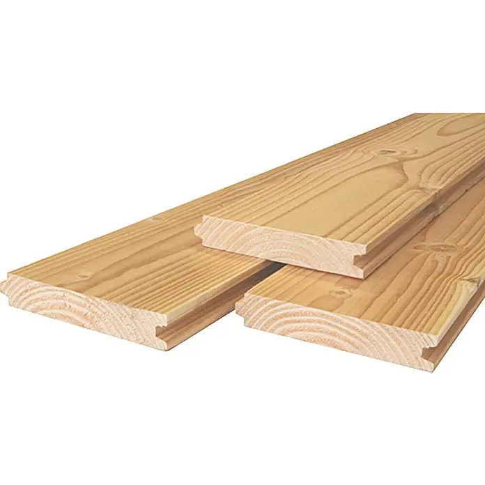 Rauhspund - Douglasie, 3.000 x 96 x 21 mm - Holzbretter mit Nut und Feder für den Bau von Wänden und Decken. Das helle Holz zeigt eine natürliche Maserung und verleiht Wärme.