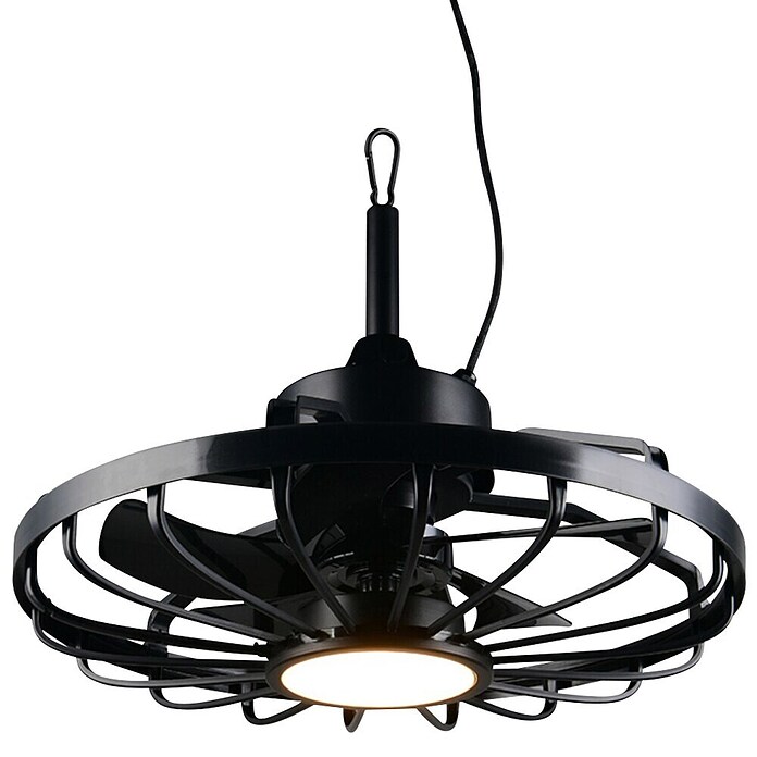 Trio Leuchten Stropni ventilator Oslo  (Ø x V: 51 x 42 cm, 20 W, Boja: Crna) | BAUHAUS