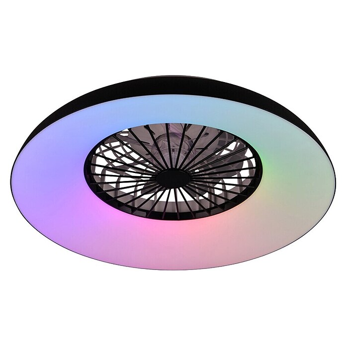 Trio Leuchten Stropni ventilator Svaerholt  (Ø x V: 60 x 19,5 cm, 34 W, Boja svjetla: RGBW) | BAUHAUS
