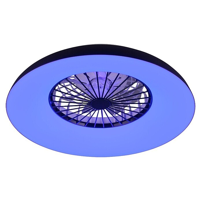 Trio Leuchten Stropni ventilator Svaerholt  (Ø x V: 60 x 19,5 cm, 34 W, Boja svjetla: RGBW) | BAUHAUS
