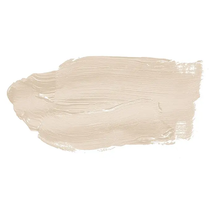 Tadessi Wandfarbe Pastell Cremeweiß - Beige, Matt, 2,5 l - Beiger Pinselstrich mit sichtbarer Textur.