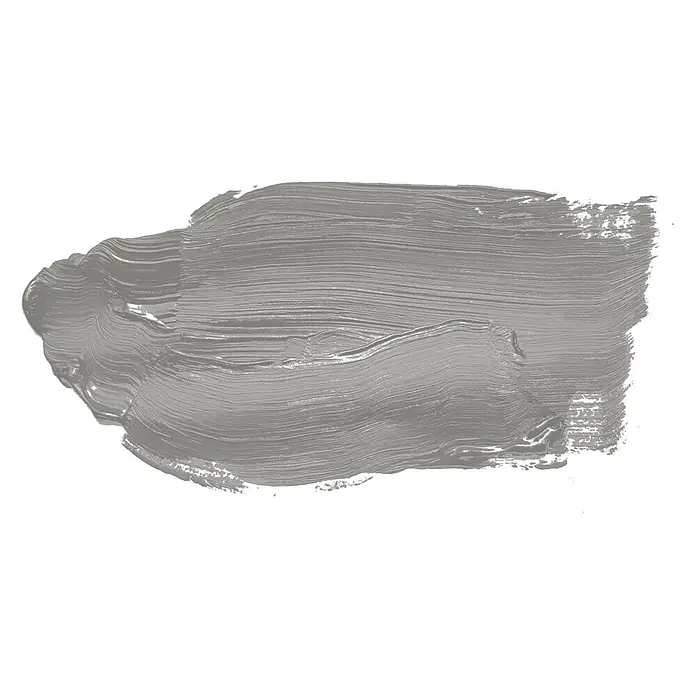 Tadessi Wandfarbe Zementgrau - Grau, Matt, 2,5 l - Dicker grauer Pinselstrich mit sichtbaren Texturen.