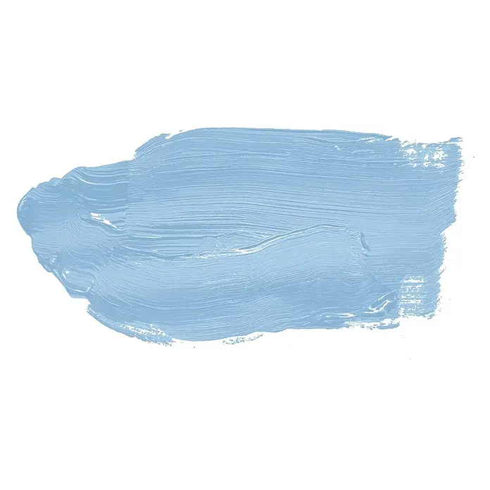 Tadessi Wandfarbe Kornblumenblau - Blau, Matt, 2,5 l - Strukturierter, abstrakter hellblauer Pinselstrich.