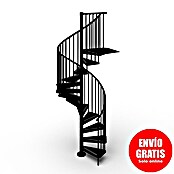 Scrigno Escalera de caracol Flow (Diámetro: 140 cm, Altura de planta: 273 cm - 299 cm, Negro/Negro) | BAUHAUS