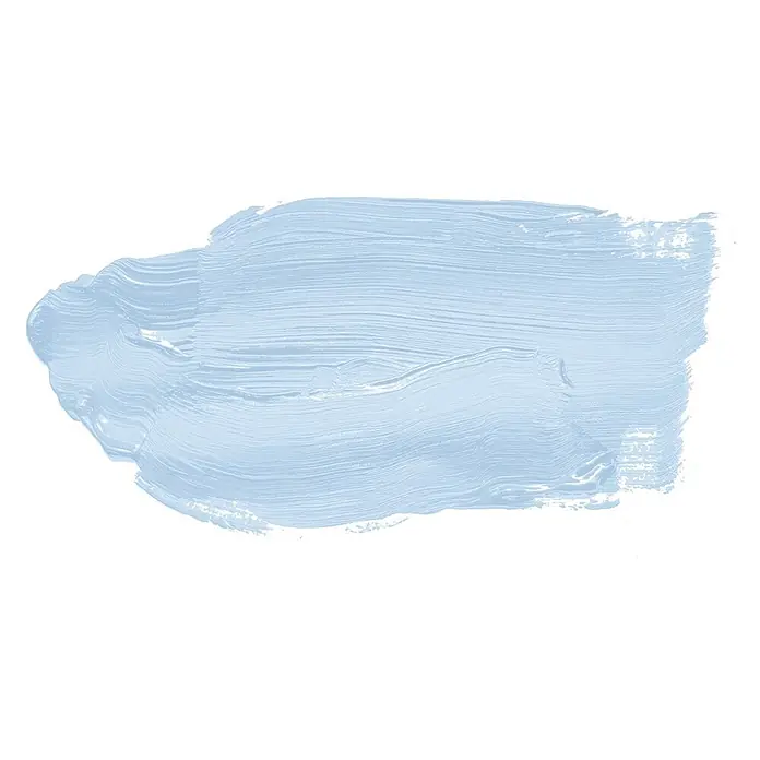 Tadessi Wandfarbe Himmelblau - Blau, Matt, 2,5 l - Hellblauer Pinselstrich.