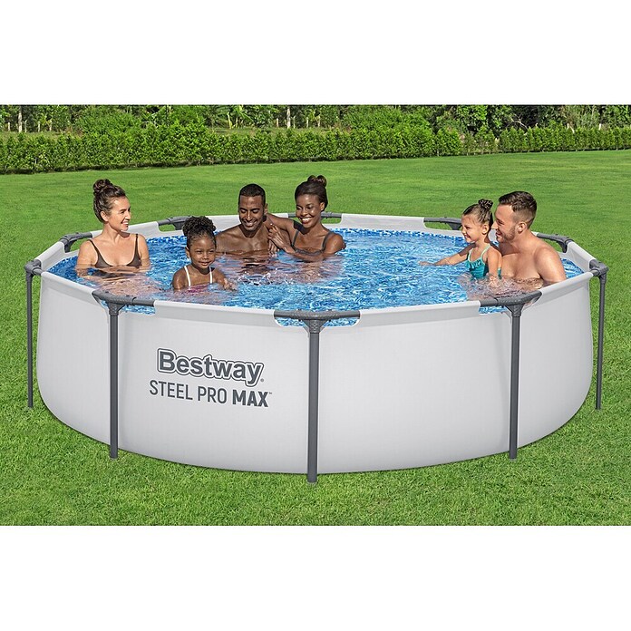 Bestway Montažni bazen Steel Pro Max  (Ø x V: 305 x 76 cm, 4.678 l) | 8323 - Pool mit Rohrgestell | ICIA - Pools | ICI - Pools & Zubehör | IC - Freizeit im Garten | I - Stadtgarten | BAUHAUS