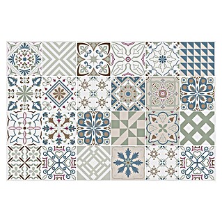 Protector de pared de cocina Mosaico (L x An x Es: 90 cm x 60 cm x 3 mm, Multicolor, Aluminio)