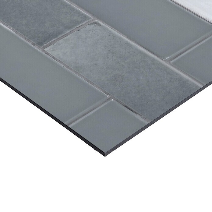 Protector de pared de cocina Cenefa (L x An x Es: 60 cm x 60 cm x 3 mm, Azul, Aluminio) | BAUHAUS