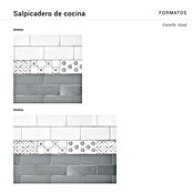 Protector de pared de cocina Cenefa (L x An x Es: 60 cm x 60 cm x 3 mm, Azul, Aluminio) | BAUHAUS